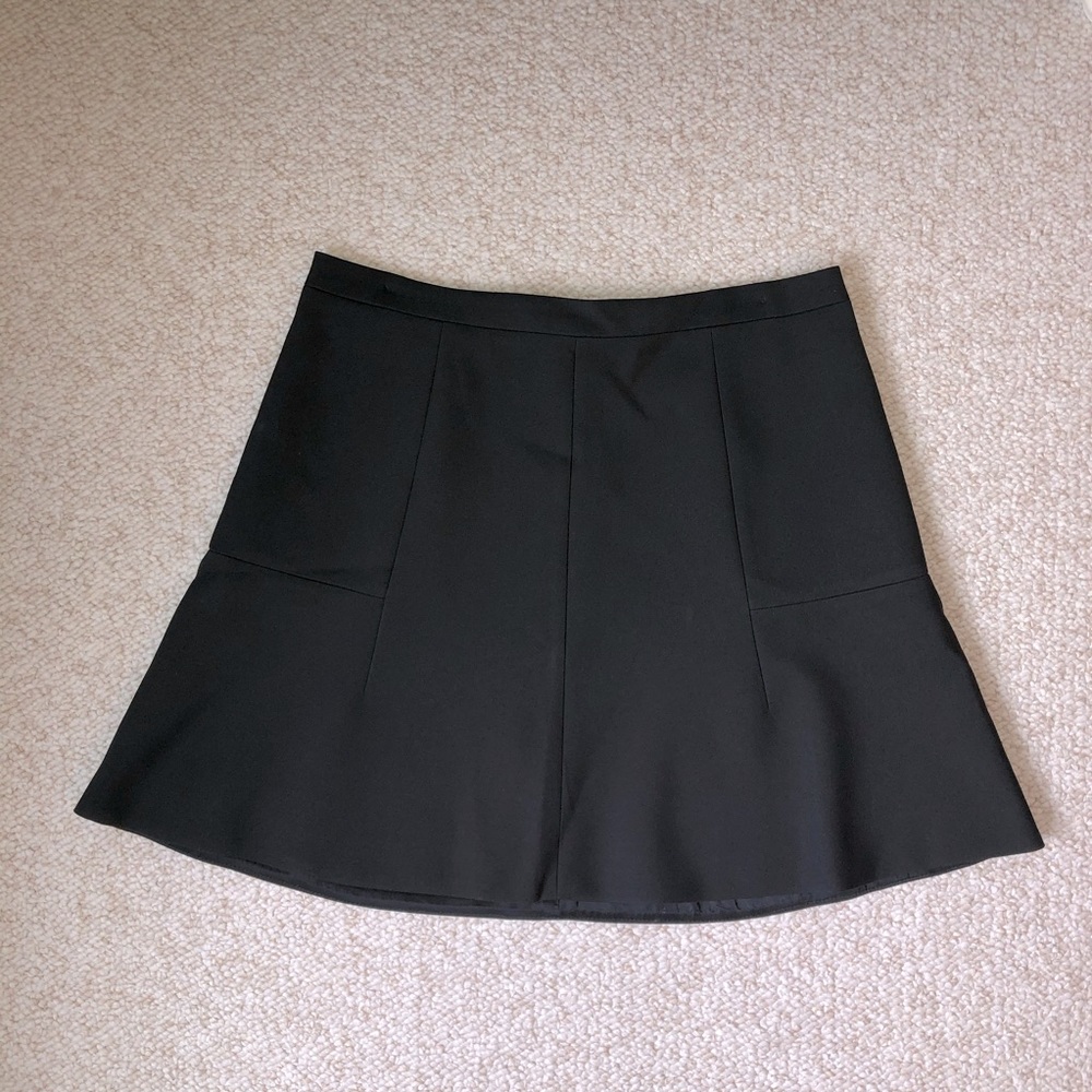 J.Crew Classic Black A-Line Mini Skirt